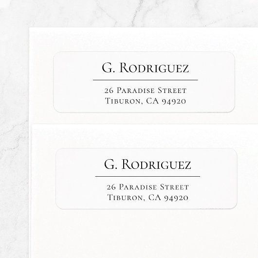 Stilvolle Elegant Line 05b. Rücksendeadresse