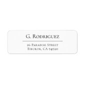 Stilvolle Elegant Line 05b. Rücksendeadresse (Vorne)