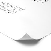 Stilvolle Elegant Moderne Individuelle Name Sitzpl Poster (Ecke)