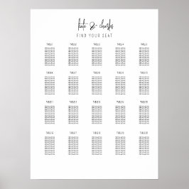 Stilvolle Elegant Moderne Individuelle Name Sitzpl Poster