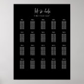 Stilvolle Elegant Moderne Individuelle Name Sitzpl Poster (Vorne)