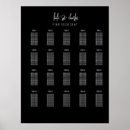 Stilvolle Elegant Moderne Individuelle Name Sitzpl Poster