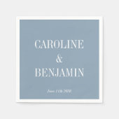 Stilvolle Elegant Moderne moderne, moderne Blue Cu Serviette (Vorderseite)