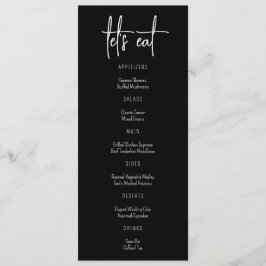 Stilvolle Elegant Modernes Hochzeitmenü für Indivi Menükarte