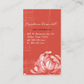 Stilvolle Elegant Monogram Red Visitenkarte (Rückseite)