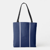 Stilvolle Elegant Navy Blue White Stripes Tasche (Rückseite)