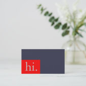 Stilvolle Elegant Schlicht Blue Red Trendy Visitenkarte (Stehend Vorderseite)