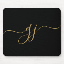 Stilvolle Elegant Script Initial Gold Monogram