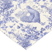 Stilvolle Elegant Vintag Rooster Blaues Blumenmuse Kurzer Tischläufer (Ecke)