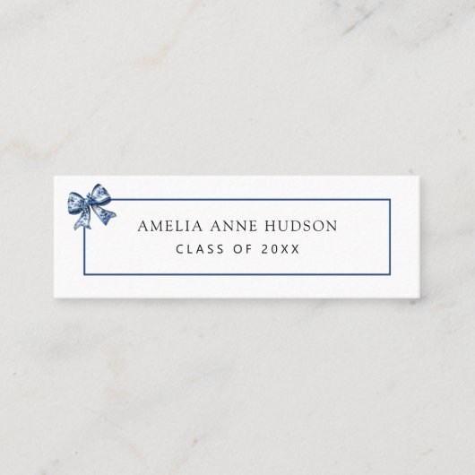 Stilvolle Elegante Foto Graduate Networking Telefonnummerkarte (Vorderseite)