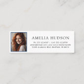 Stilvolle Elegante Foto Graduate Networking Telefonnummerkarte (Rückseite)