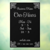 Stilvolle, elegante Geschäftszeiten Fensteraufkleber (Blatt 3)