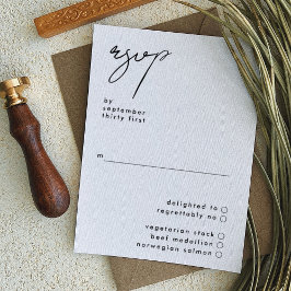 Stilvolle Elegante Individuelle Namen Schwarz-weiß RSVP Karte