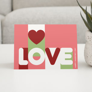 Stilvolle Elegante LIEBE Grußkarte Feiertagskarte