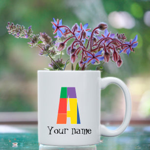 Stilvolle, elegante Logokombination mit Monogramm Zweifarbige Tasse