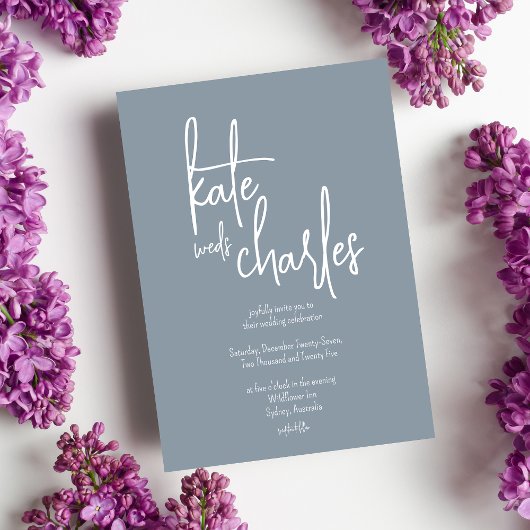 Stilvolle Elegante Moderne Individuelle Namen Hoch Einladung