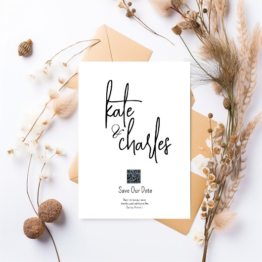 Stilvolle Elegante Moderne Individuelle Namen Save Einladung