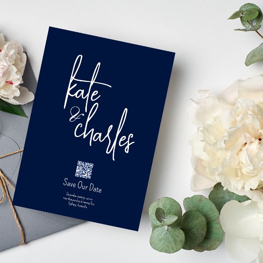 Stilvolle Elegante Moderne Individuelle Namen Save Einladung