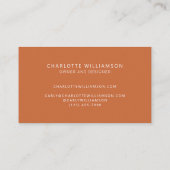 Stilvolle Elegante Monogram Minimalistisch Terraco Visitenkarte (Rückseite)