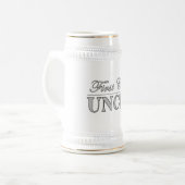 Stilvolle elegante Onkel: Klassen-Onkel Bierglas (Vorderseite Links)