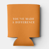 Stilvolle Elegante Orange Retirement Retro Floral Dosenkühler (Rückseite)