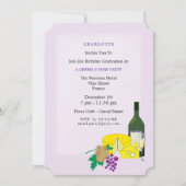 Stilvolle Elegante Party Einladung Käse & Wein (Vorderseite)