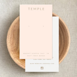 Stilvolle elegante Rosa-Ohrring-Display-Karte