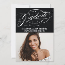 STILVOLLE ELEGANTE SCHRIFT 2 ABSCHLUSSPARTY-EINLAD