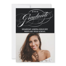 STILVOLLE ELEGANTE SCHRIFT 2 ABSCHLUSSPARTY-EINLAD
