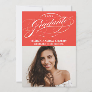 STILVOLLE ELEGANTE SCHRIFT 2 ABSCHLUSSPARTY-EINLAD EINLADUNG