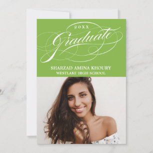 STILVOLLE ELEGANTE SCHRIFT 2 ABSCHLUSSPARTY-EINLAD EINLADUNG