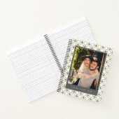 Stilvolle Elegante Schwarz-weiße Linie Art Custom Notizblock (Innenseite)