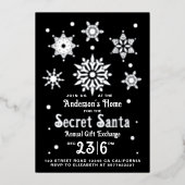 Stilvolle Elegante Schwarzes Meer Folien Feiertagskarte (Vorderseite)