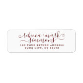 Stilvolle, elegante Script-Hochzeitsskrippe-Rückse (Vorne)