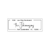 Stilvolle Elegante Signature Family Rücksendeadres Permastempel (Design)