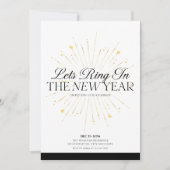Stilvolle Elegante Silvester Party Einladung (Vorderseite)