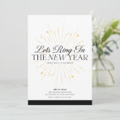 Stilvolle Elegante Silvester Party Einladung (Stehend Vorderseite)