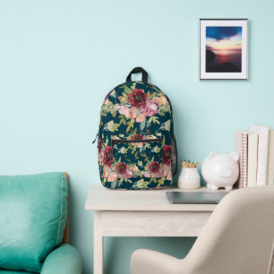 Stilvolle Elegante Spring Watercolor Bedruckter Rucksack