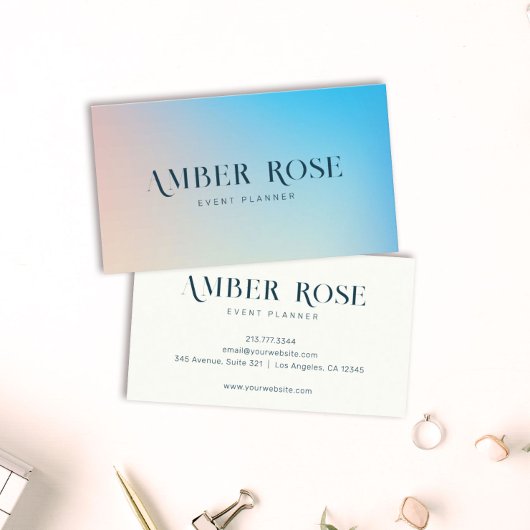 Stilvolle Elegante Typografie Einzigartig Gradient Visitenkarte