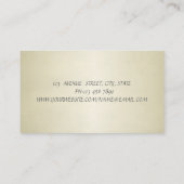 Stilvolle Eleganz, Blume Feather Visitenkarte (Rückseite)