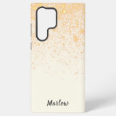 Stilvolle Elfenbeinküste mit Gold-Glitzer Samsung Galaxy Hülle (Rückseite)
