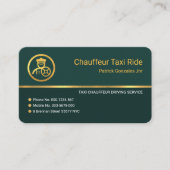 Stilvolle Emerald Green Gold Line Driving Visitenkarte (Vorderseite)