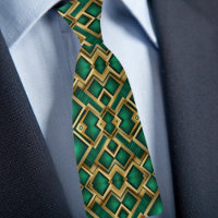 Stilvolle Emerald und Gold Necktie