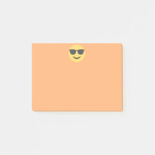 Stilvolle Emoji mit Brille Post-it Klebezettel