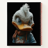 Stilvolle Ente im City Spiral Notebook Notizblock (Rückseite)