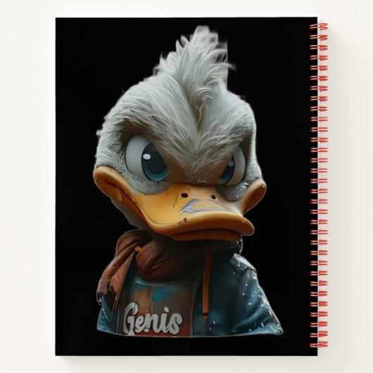 Stilvolle Ente im City Spiral Notebook Notizblock (Rückseite)