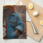 Stilvolle Ente in der City Kitchen Handtücher (Viertel Falte)