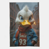 Stilvolle Ente in der City Kitchen Handtücher (Vertikal)