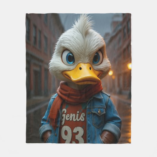 Stilvolle Ente in der Stadt Fleece Blanket (Vorderseite)