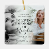 Stilvolle Erinnerung an Weihnachten im Gedächtnis Keramikornament (Vorderseite)